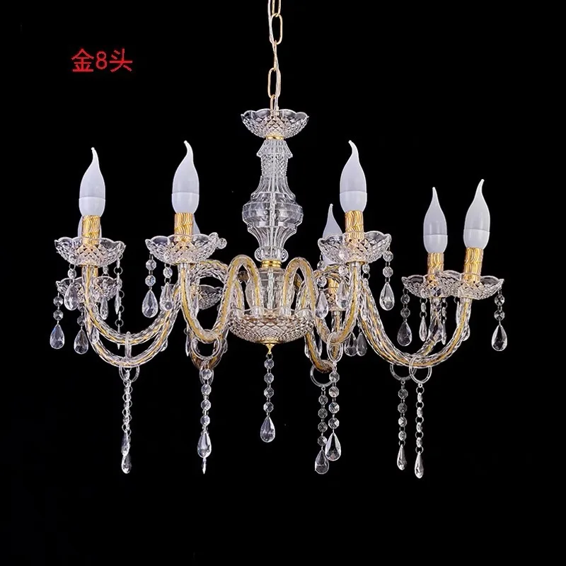 Wedding Events Cheap 8arms Clear Chandelier For Wedding Outdoor Decoration Hanging Crystal Lights