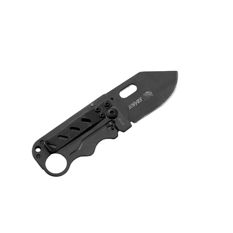 JDSR Outdoor Survival Etching blackening Mini Portable EDC Folding Pocket Knife Outdoor Pocket Key Knife