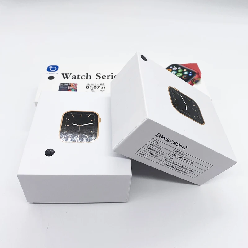 
W26+ Pro 44mm Series 6 reloj inteligente smart watch Full screen Waterproof w26 plus w26+ pro Smartwatch 