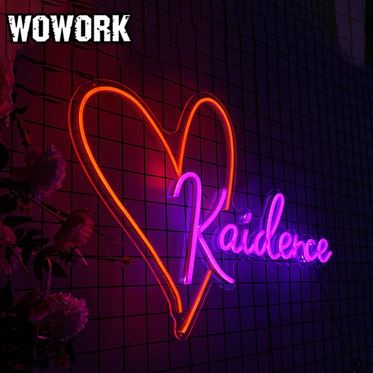 2023 настенная рекламная продукция WOWORK оптовая продажа неоновая вывеска на день рождения украшение для торжества