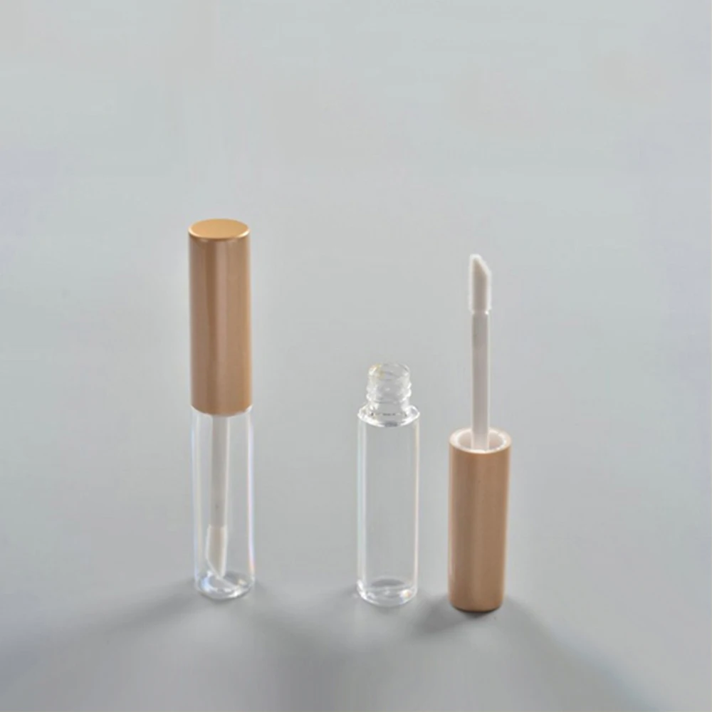 
Matte Black Lipgloss Tube Private Label Liquid 4Ml Round Clear Rose Gold Led Gold Empty Lip Gloss Tubes 