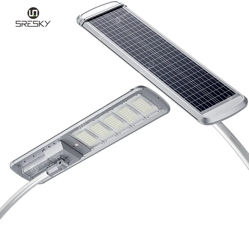 SRESKY outdoor lights energy saving waterproof outdoor all in one led solar panel street light with auto cleaning