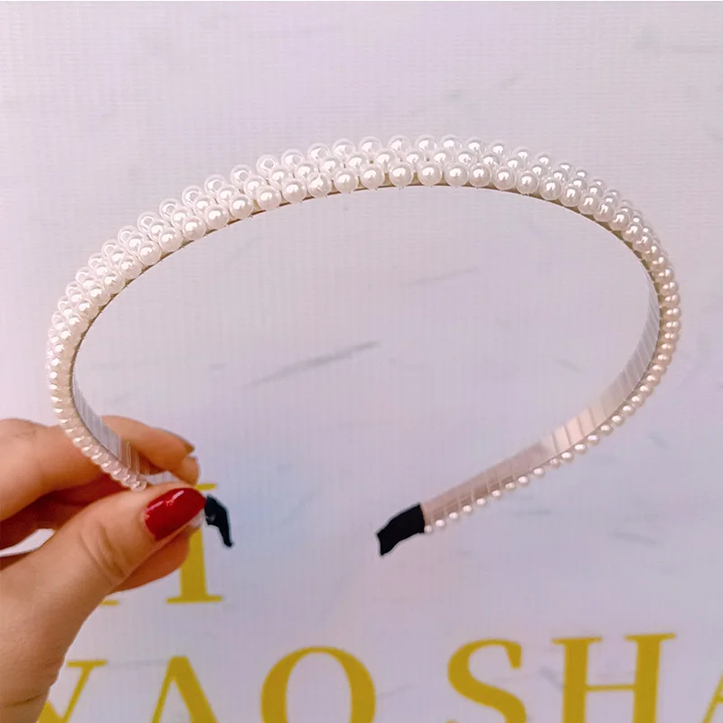 Wholesale Custom Beaded Headbands For Women  Hair Bands For Men Makeup Hair Band Pearl Headband Hair Jewelry