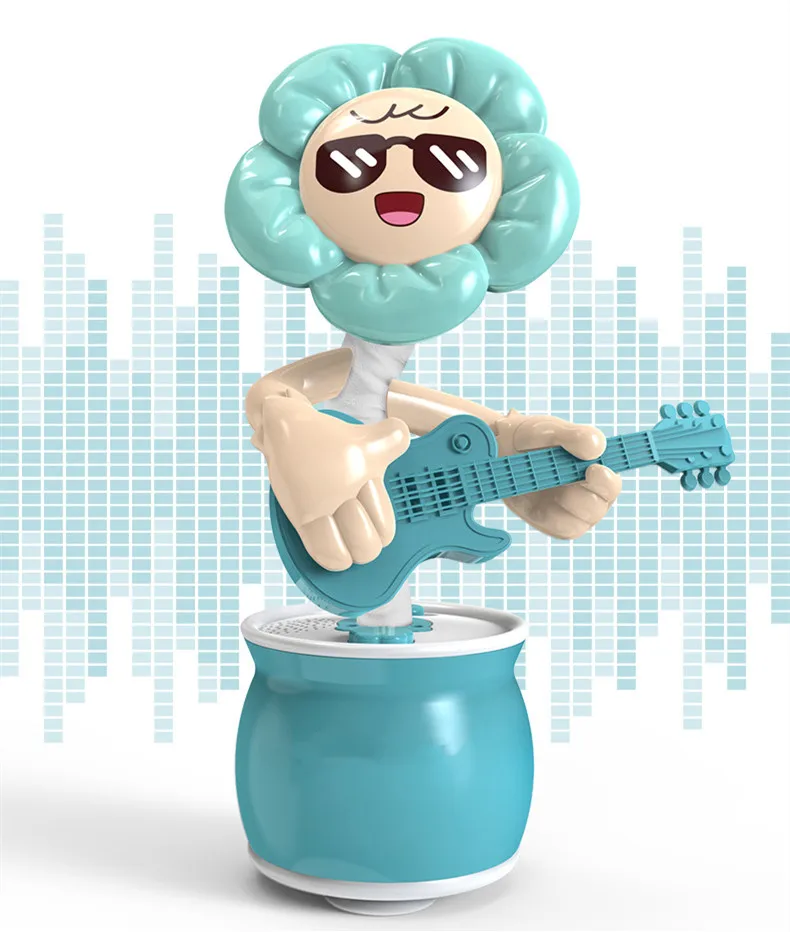 Hot sale funny Musical Toys plastics Plush Dancing Sunflower with