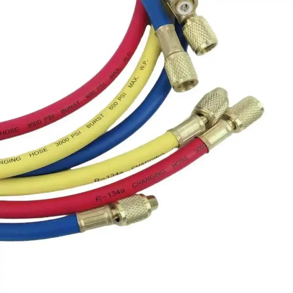 FOR R134 R22 R404A R407C Double Valve Pressure Gauge Car Air Conditioning Refrigerant Freon Seal Rings Diagnostic Repairing