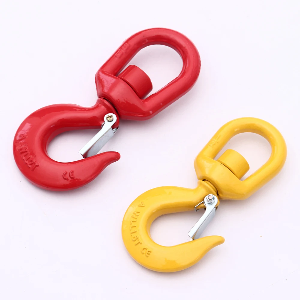 High Quality US Type Forged Lifting Eye Swivel Hoist Hook with Safety Latch