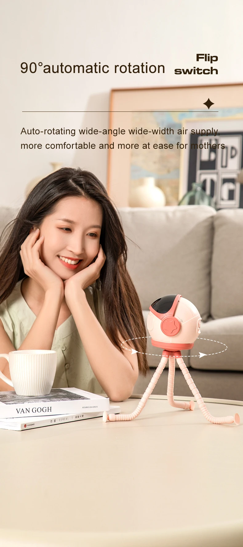 Popular Astronaut helmet stroller clip fan octopus gripper handheld fan mini desktop charging 4000mah battery fan indoor outdoor