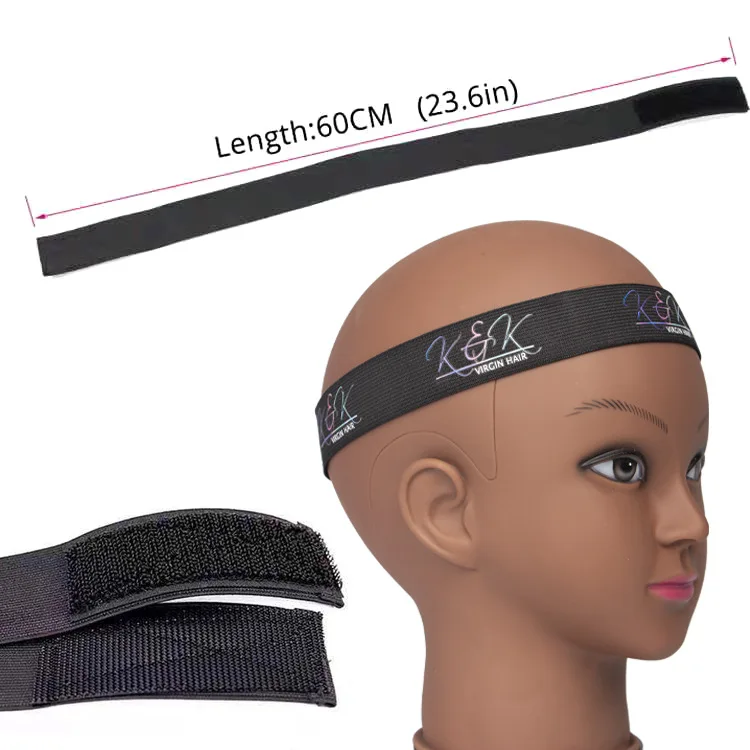 Small Batch Custom Logo Printed Lace adjustable straps elastic band edge slayer for wig