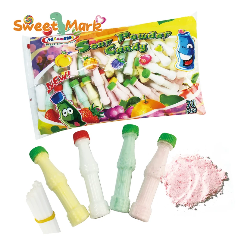 Halal Mixed Fruits Flavor Sour CC Stick Powder Candy Kid Leisure Candy