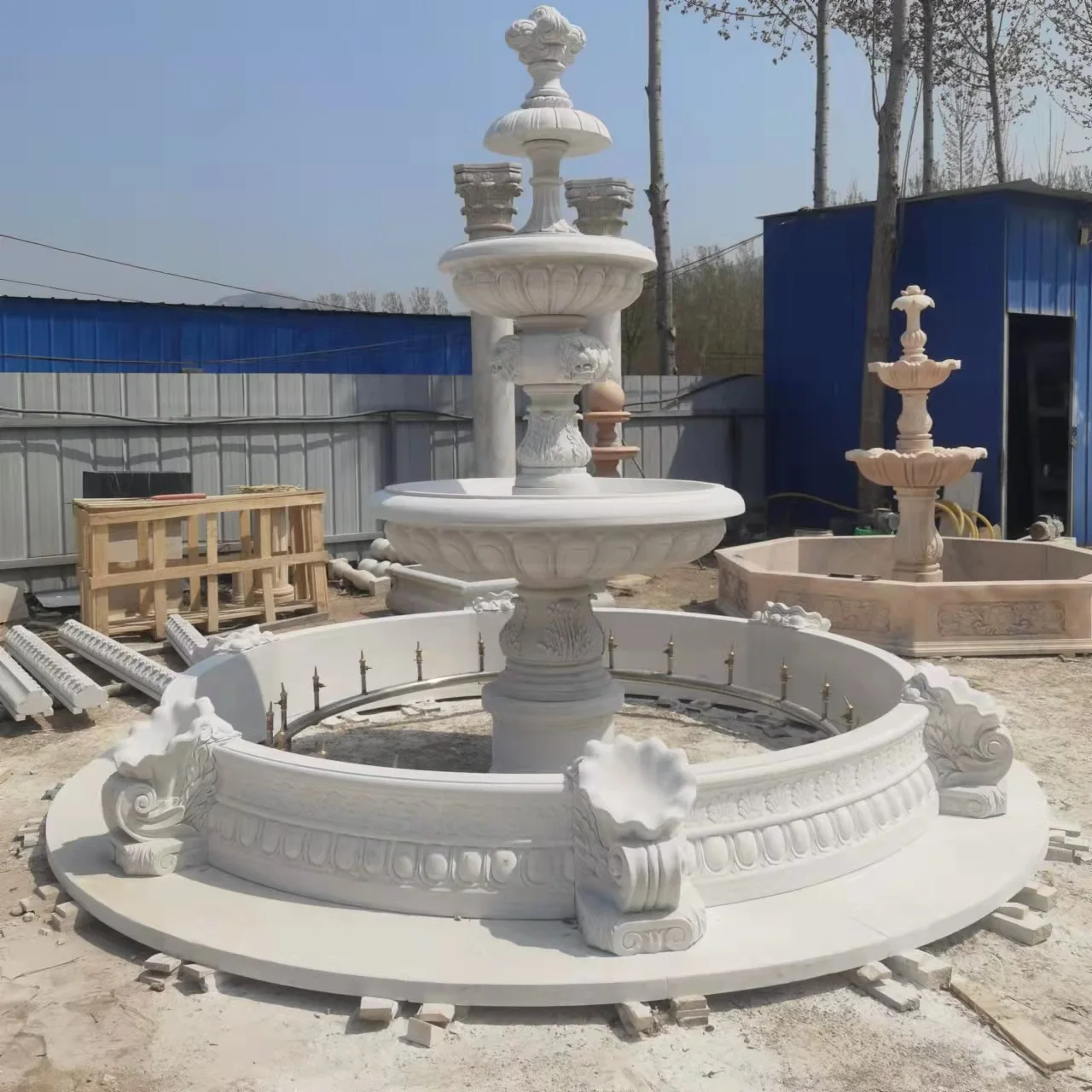 hand carved marble fountain for garden decoration sculpture