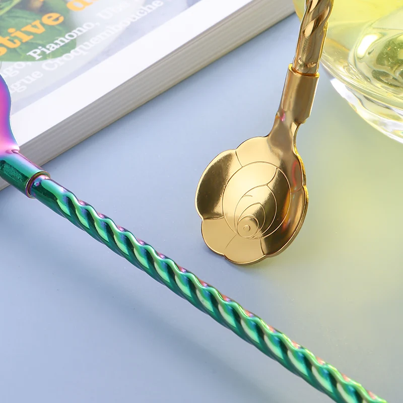 Exclusive Design 10PCS Set 304 Stainless Steel Straws And Scoop High Quality Food Grade Metal Straw Spoon With Brush