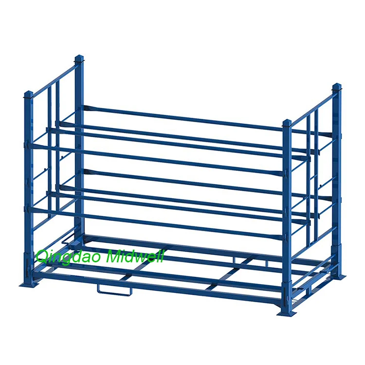 Stable steel powder coating welded detachable folding cheap warehouse stacking auto storage tire rack
