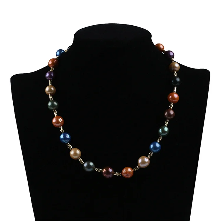 10-11mm Edison Freshwater Pearl Detachable Necklace Sweater Chain Necklace Bracelet Jewellery Set