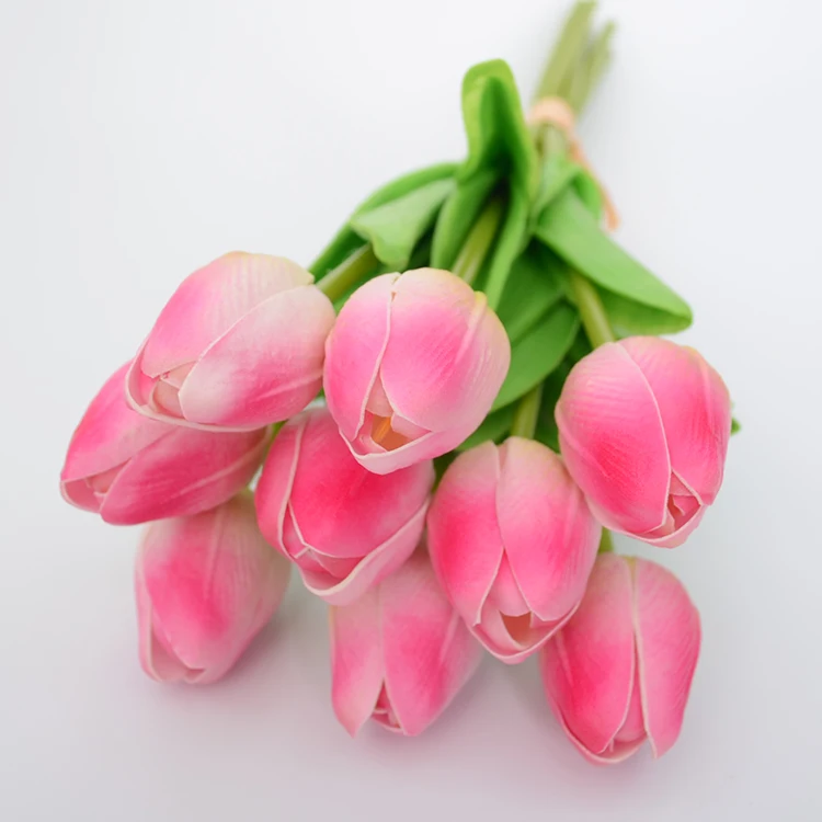 Artificial foam tulips flower head factory hot sale  tulip flower artificial decoration real touch artificial tulips wholesale