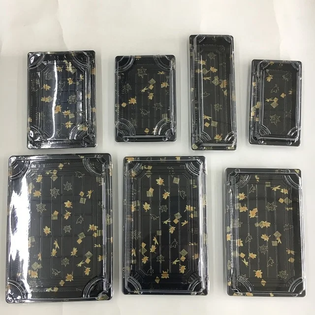 
cheap disposable plastic sushi take away tray container 