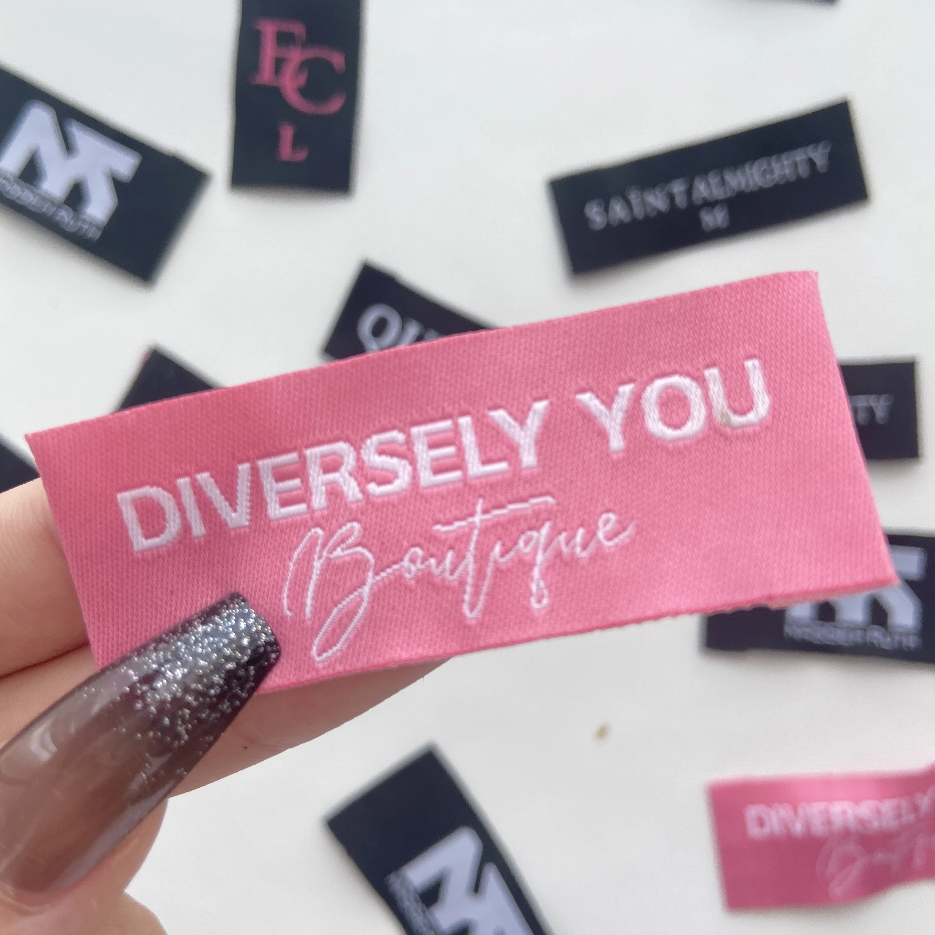 Printing label trademark collar mark making label woven edge satin collar silk screen printing cloth