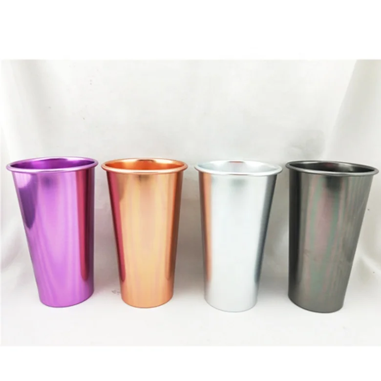 
2019 16oz/22oz multi-colored hot cold drink beer mug cup anodized aluminum tumblers cup for drinking 