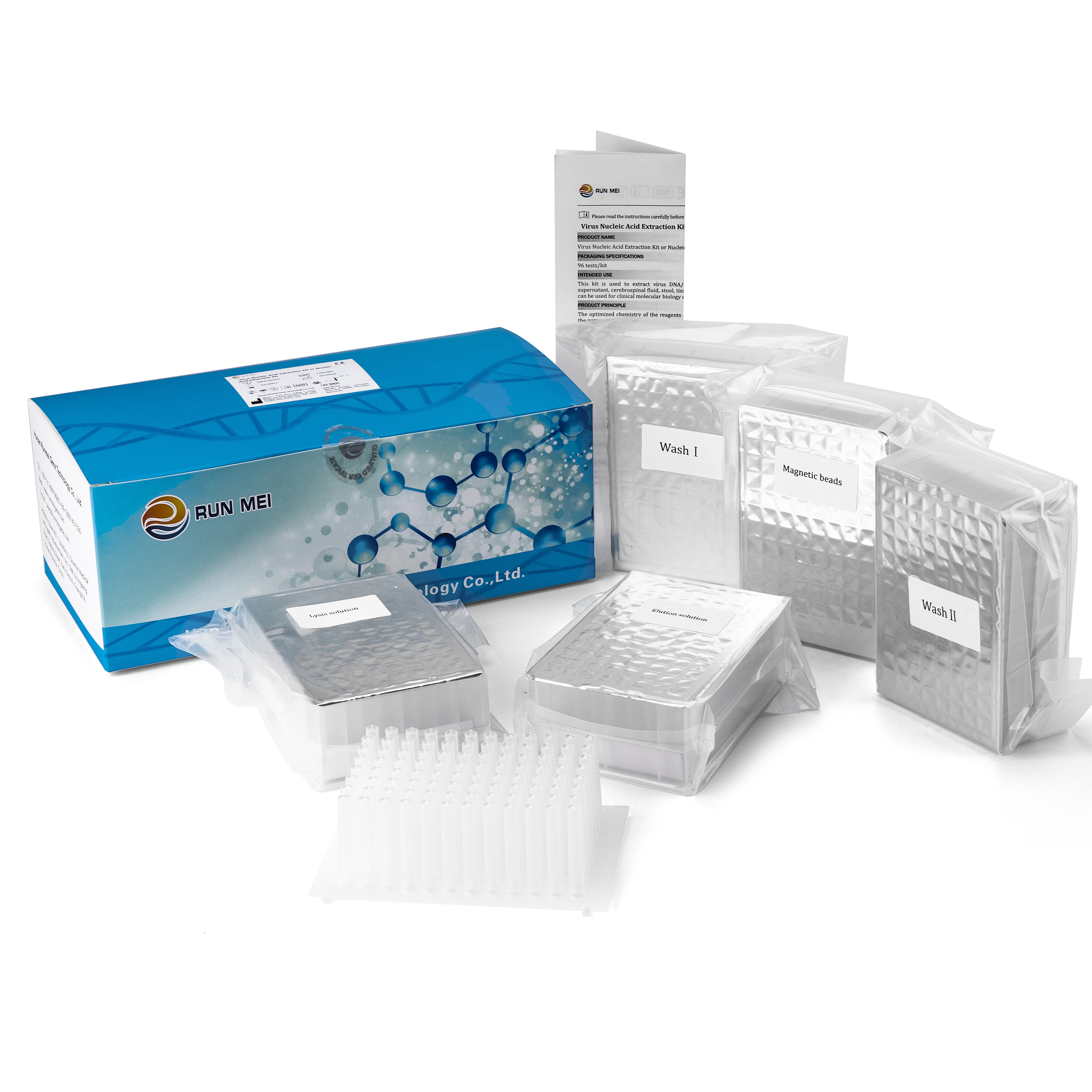 Factory supply Medical Disposable Diagnostic Reagent DNA Genemic Extraction rapid Test Kit for PCR qPCR NGS
