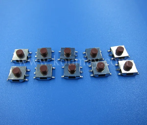 6.2X6.2mm smd push button tact switch 4 pin tactile switch/Momentary PCB mount Tactile Tact Switch Smt type