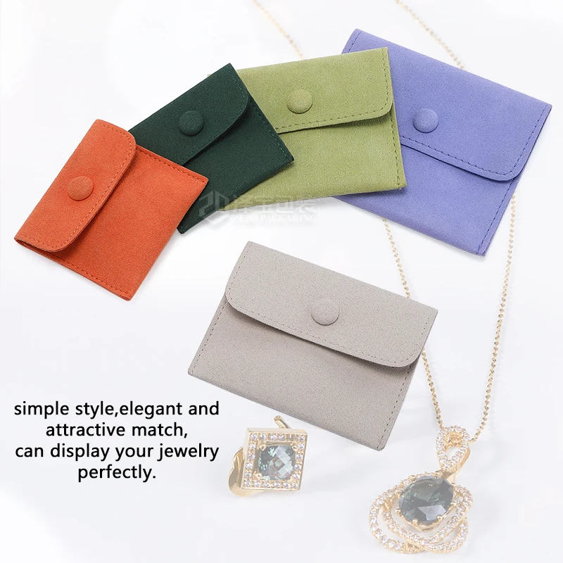 Custom size Microfiber large medium small pouch jewelery envelope jewelry pouches