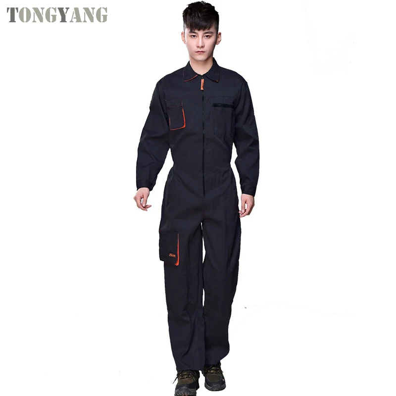 TONGYANG Work Overall Uniform Men Women Working Coveralls Welding Suit Car Repair Workshop Mechanic Plus Size Clothes Jumpsuit