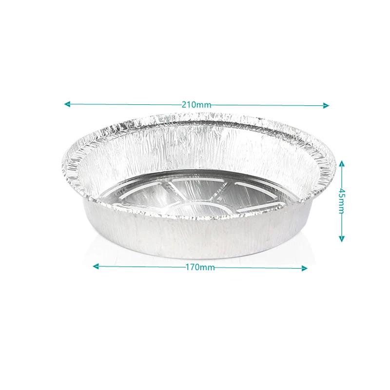 BGI round 8, 9 inches Round Deep Disposable Take Out Food Containers Aluminum Foil with Clear Lid