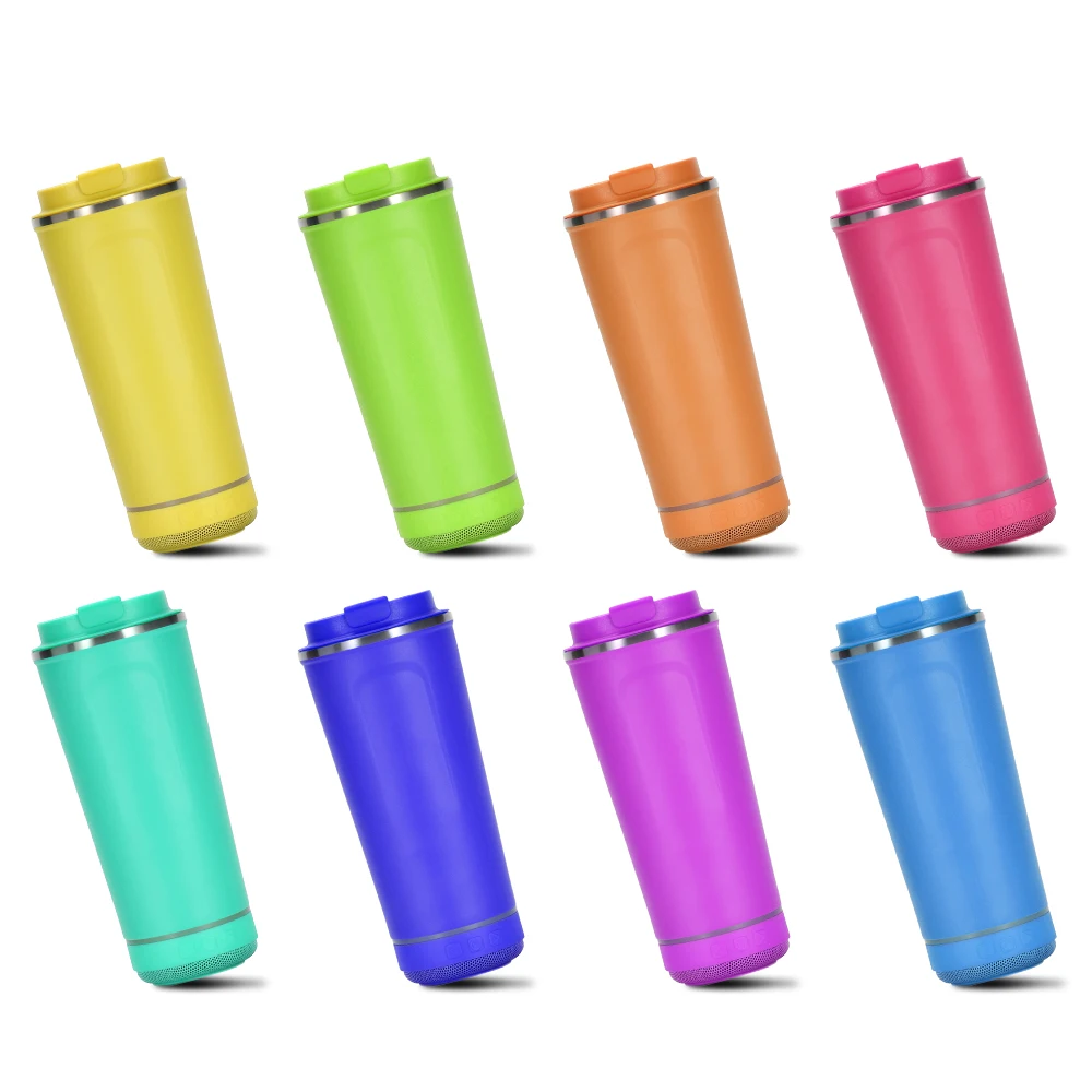 Hot Selling Speaker tumbler Travel Portable Stainless Steel Water Bottle With Wireless Speakers