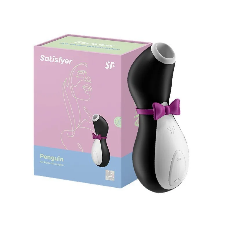 B0418 Penguin shape air pulse stimulator sex toys sucking vibrator for women