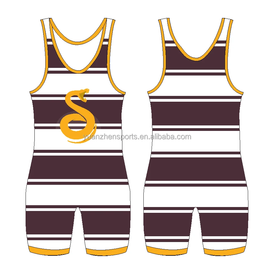 customized high quality sublimation printing wrestling singlet