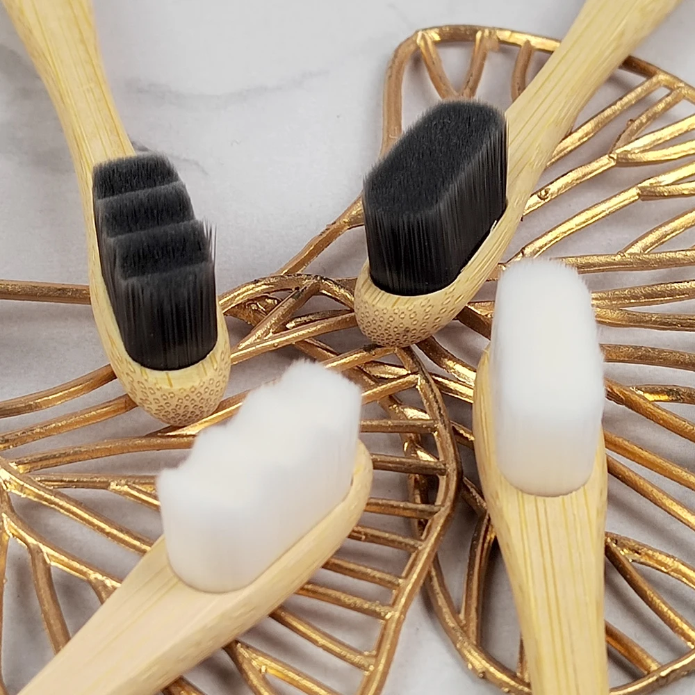 Best Eco Friendly Reusable Hotel Travel Ergonomic Soft Biodegradable Organic Charcoal Bamboo Case Bamboo Toothbrush with Logo