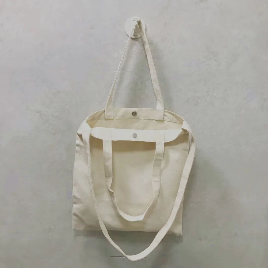 Hot 12oz cotton bag  dual-use hand strap shopping canvas tote bag