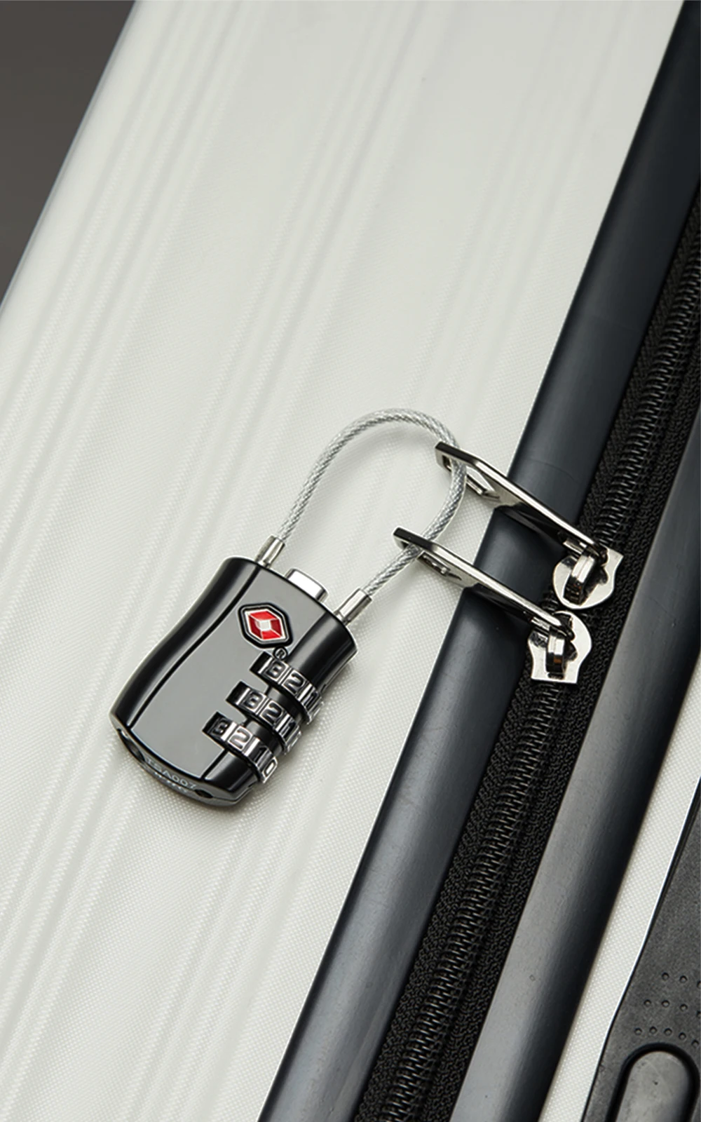 Travel Luggage Lock TSA Approved, 3 Digit Combination Padlocks with Cable for Suitcases & Baggage