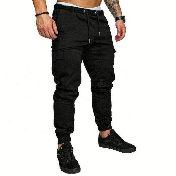 
Autumn Men Pants Hip Hop Pants 2020 New Male Trousers Mens Solid Multi-pocket Pants Sweatpants 