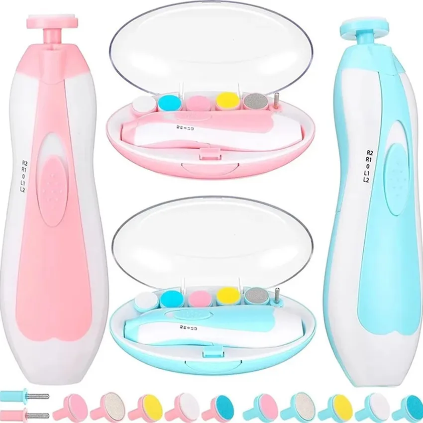 Multifunctional Electric Baby Nail Trimmer Baby Nail File Clippers Toes Fingernail Cutter Trimmer Manicure Tool Set Baby Care