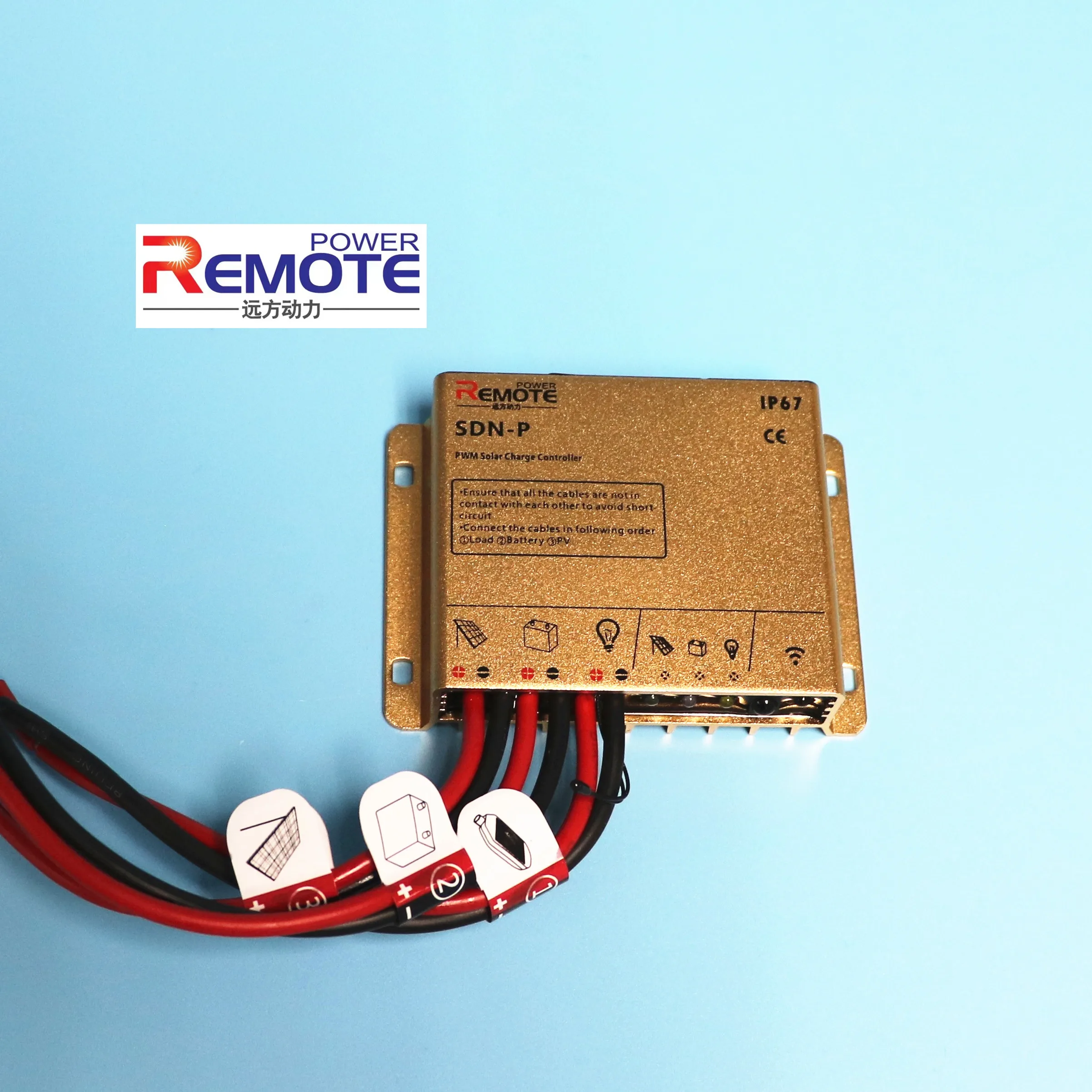 2019 new design Waterproof  24V PWM solar charge controller