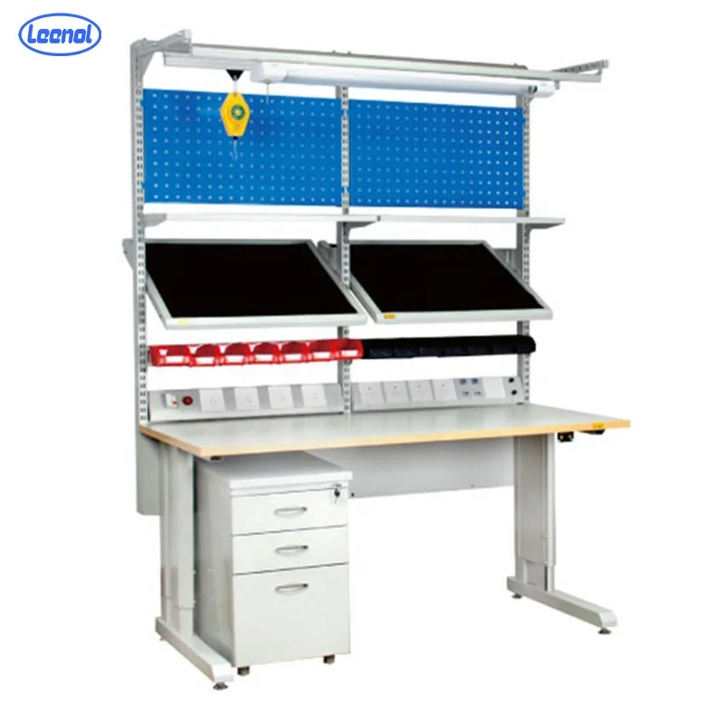 Leenol Workstation Heavy Duty ESD Anti-static Workbench Electronic Factory ESD Workbench for Factory Line