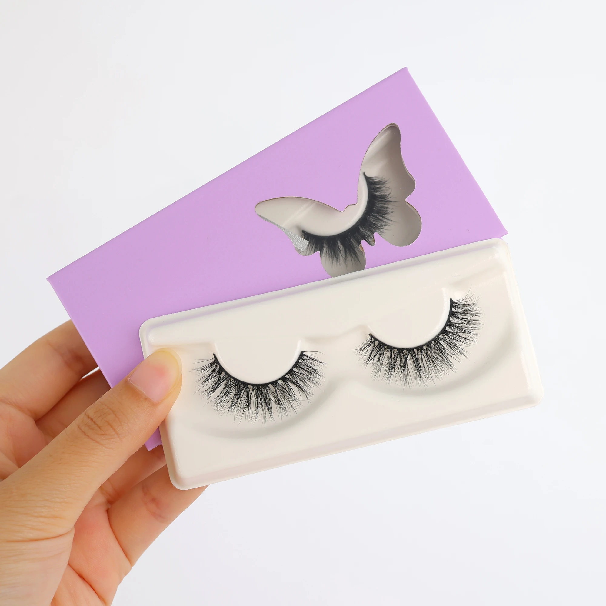 Short 3D Curl Mink Eyelash Vendor Private Label Packaging Real Lashes Natural Lash Trip