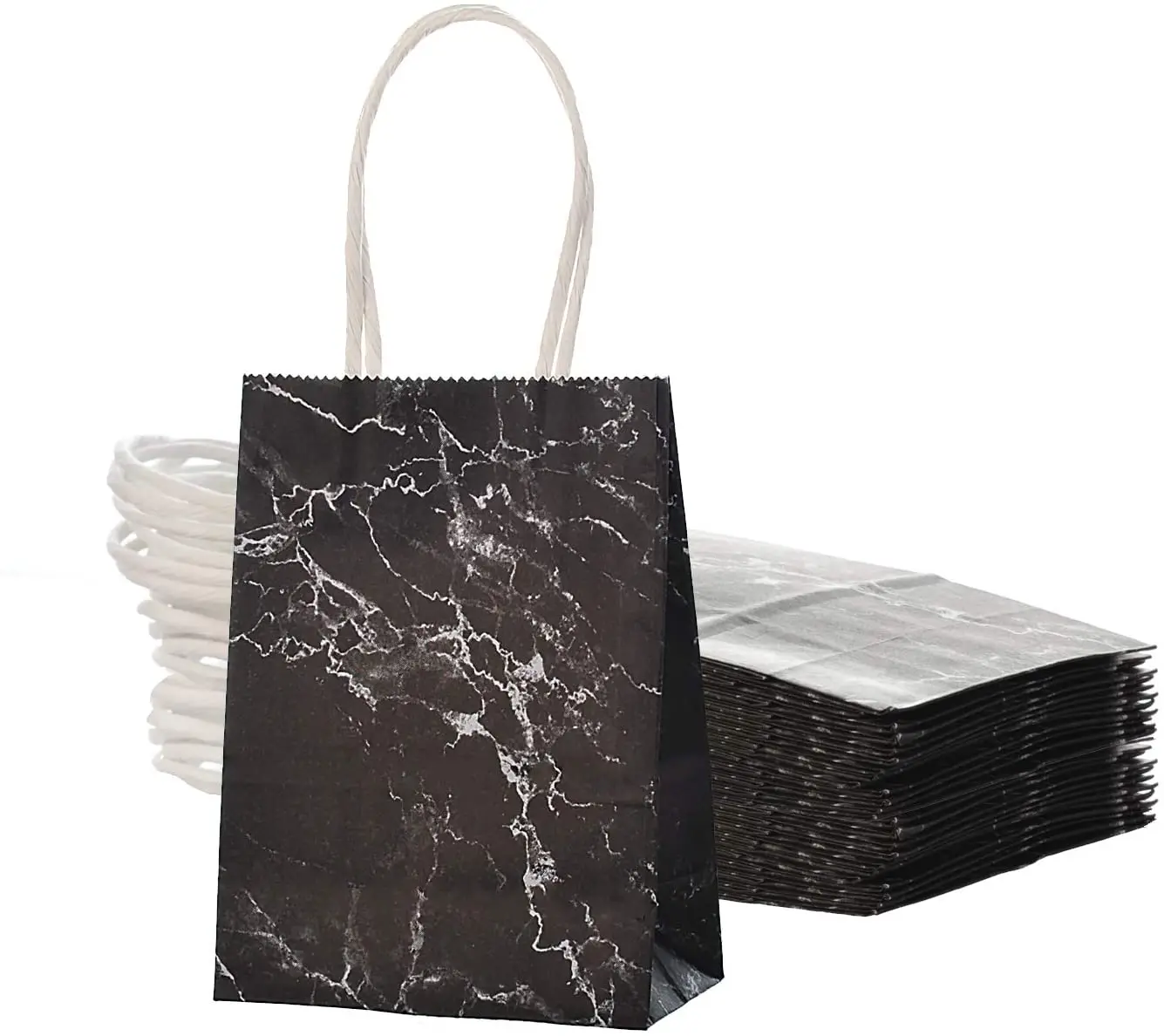 Wholesale Cheap Custom Logo Printing Pattern Color Luxury Wedding Birthday Party Gift Packaging Small Paper Bag with Handle
