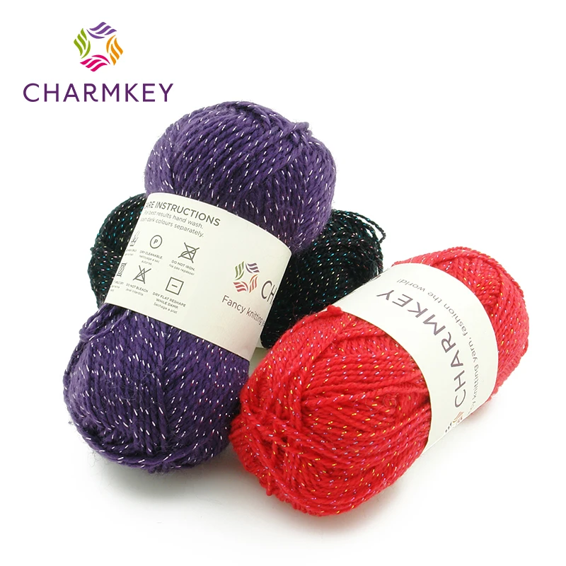 Soft  fashion yarn crochet fancy yarn gold color lurex metallic yarn for knitting