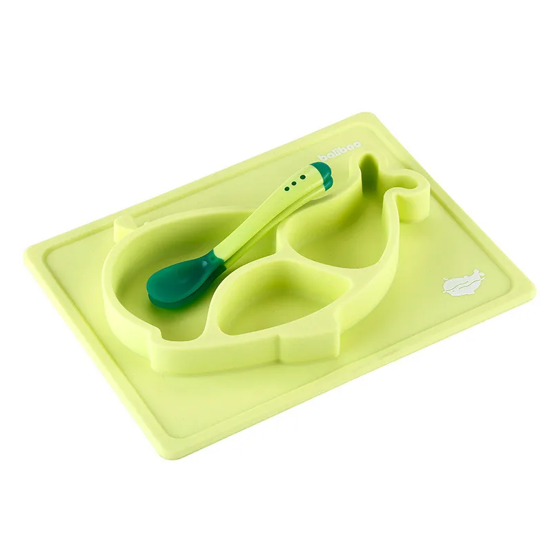 Лидер продаж, силиконовые разделительные тарелки для детского питания, легкая в уходе детская тарелка для путешествий, сертифицированная LFGB детская Силиконовая подложка