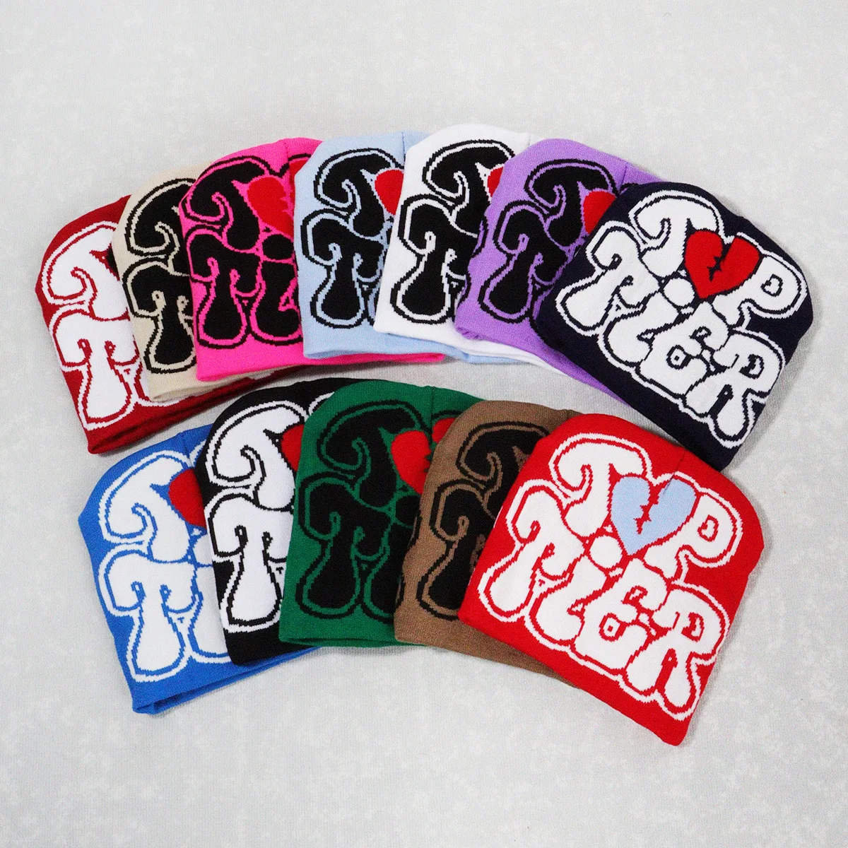 Y2k модная винтажная хип-хоп зимняя уличная унисекс теплая вязаная шапка жаккардовая шапочка на заказ