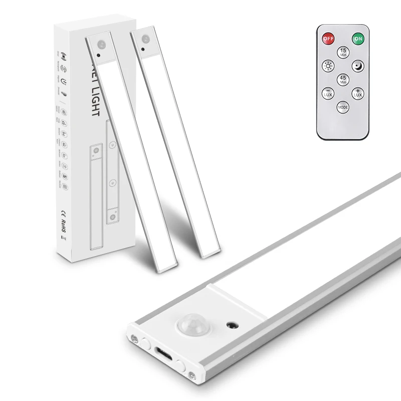 Indoor Motion Sensor Magnetic 3cct Dimmable Wireless Night Lights Under Cabinet Lights For Drawer Wardrobe Kitchen Stairs