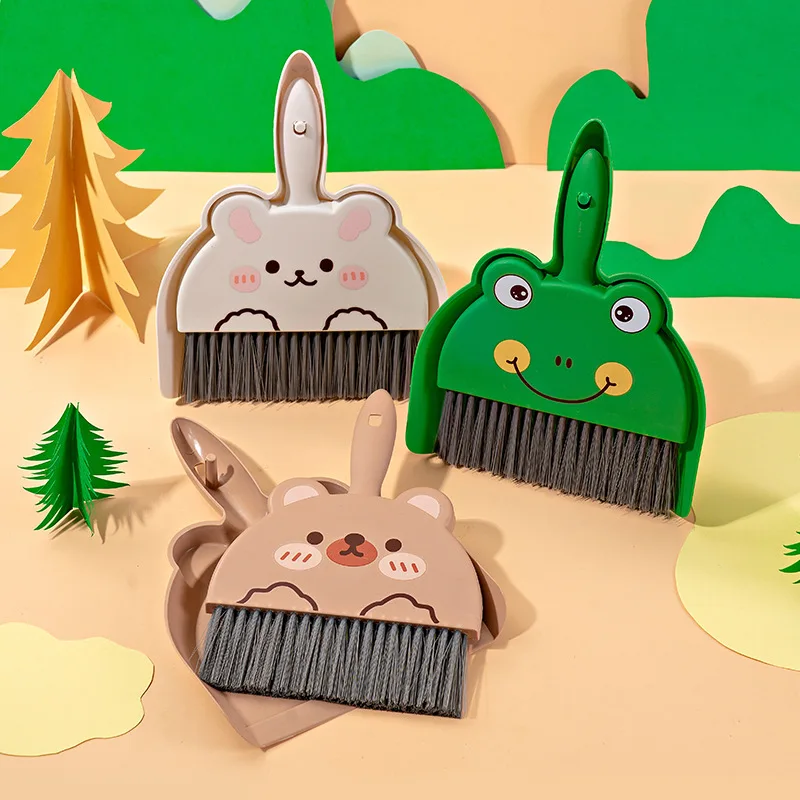 Cartoon dustpan Broom Dustpan set Broom Table cleaning brush Mini mini broom combination table sweep