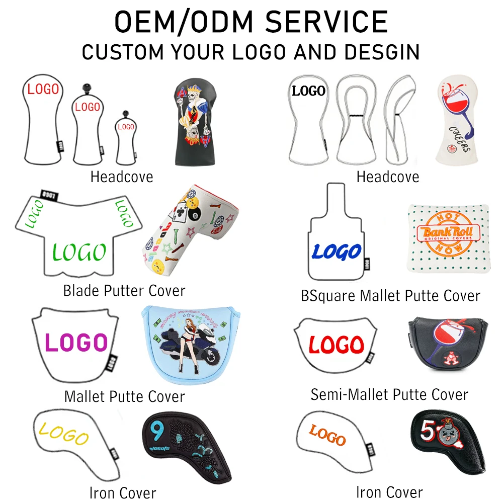 Factory Price Wholesale custom Golf Driver  Putter Iron Headcovers Golf Head Cover Golf Accessories