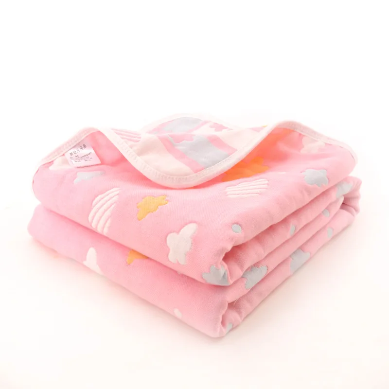 big size printed cute pattern 100% cotton fabric kids air condition quilt blanket quilt towel