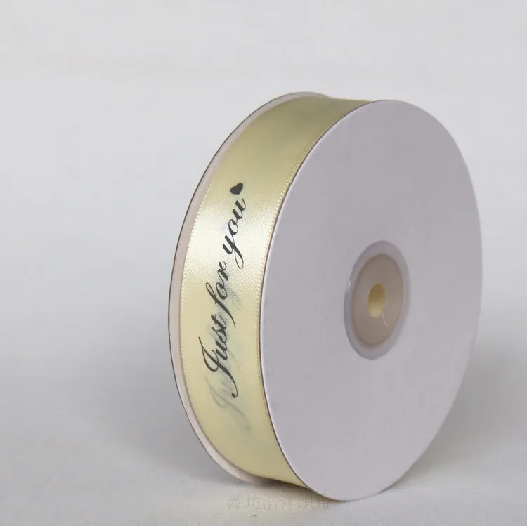 
Wholesale personalized 100% polyester custom printed logo ribbon satin ribbon logo screen ink print satin ribbon 
