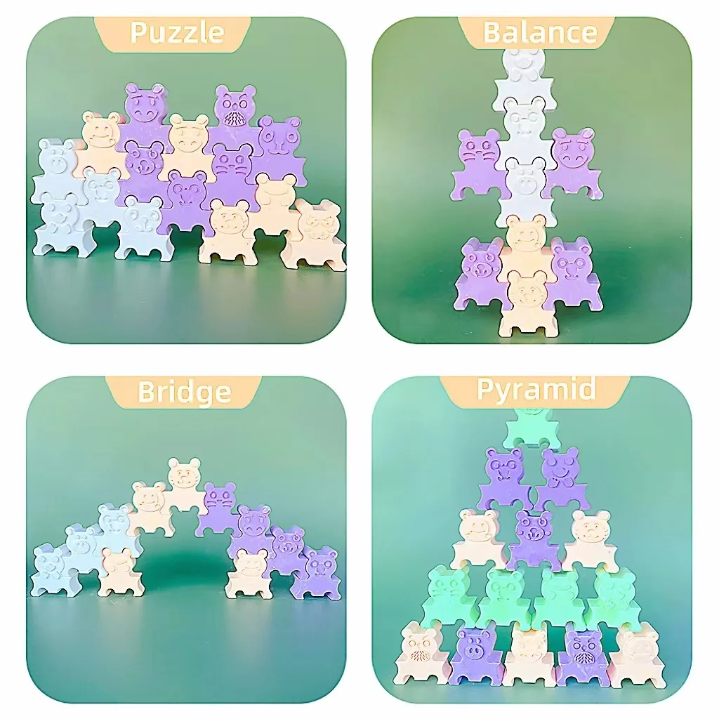 Wholesale Diy Creative Children Educational Toys Ceramic Silicone Mould DIY Big Jigsaw Building Blocks Ceramic Mold