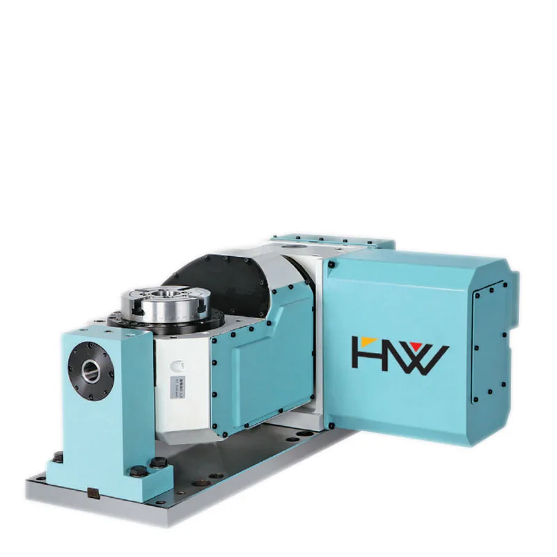 HW5S-125 поворотный стол с ЧПУ для обработки металла и точность обработки деталей с поворотным столом