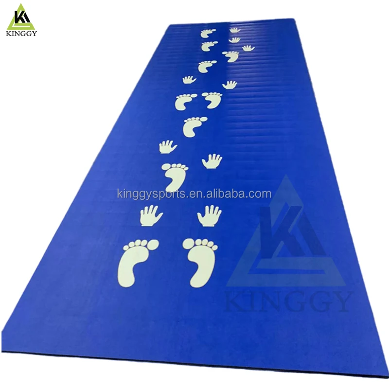 KINGGY Roll-Up Tumbling Mat Wrestling Mat Vinyle Surface Bonded Foam Roll-Out Flexible Roll Mats for Martial Arts