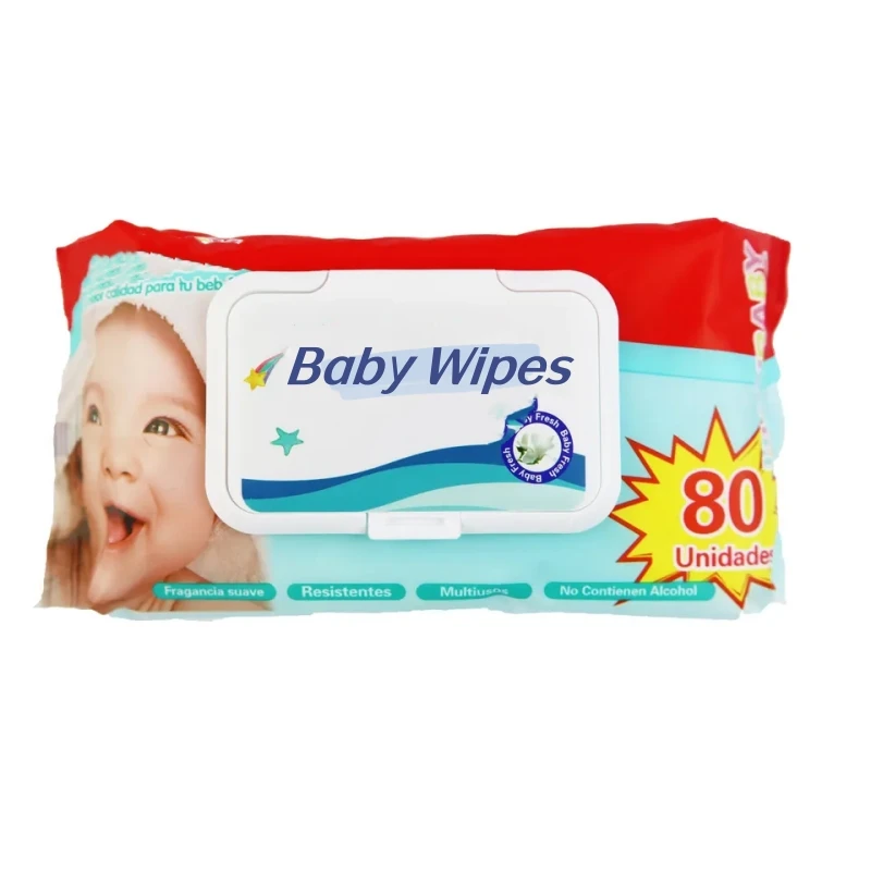 Free Sample Manufacturer Baby Wipes Disposable cleansing wipes Comfortable and soft Aloe Vera Wet Wipes Tissue for Travel